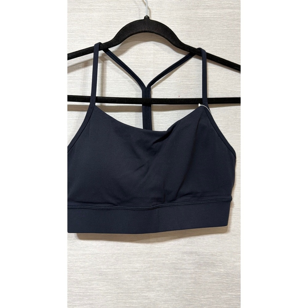 CRZ YOGA Women Strappy Sports Bra True Navy Blue Medium Y-Back Padded H178S NEW